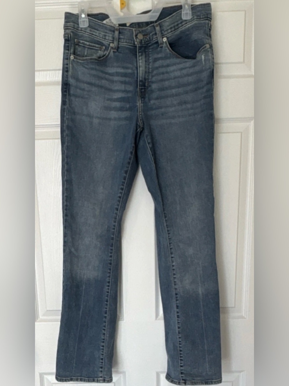 Levi Strauss High-Rise Skinny Jeans in Washed Blue